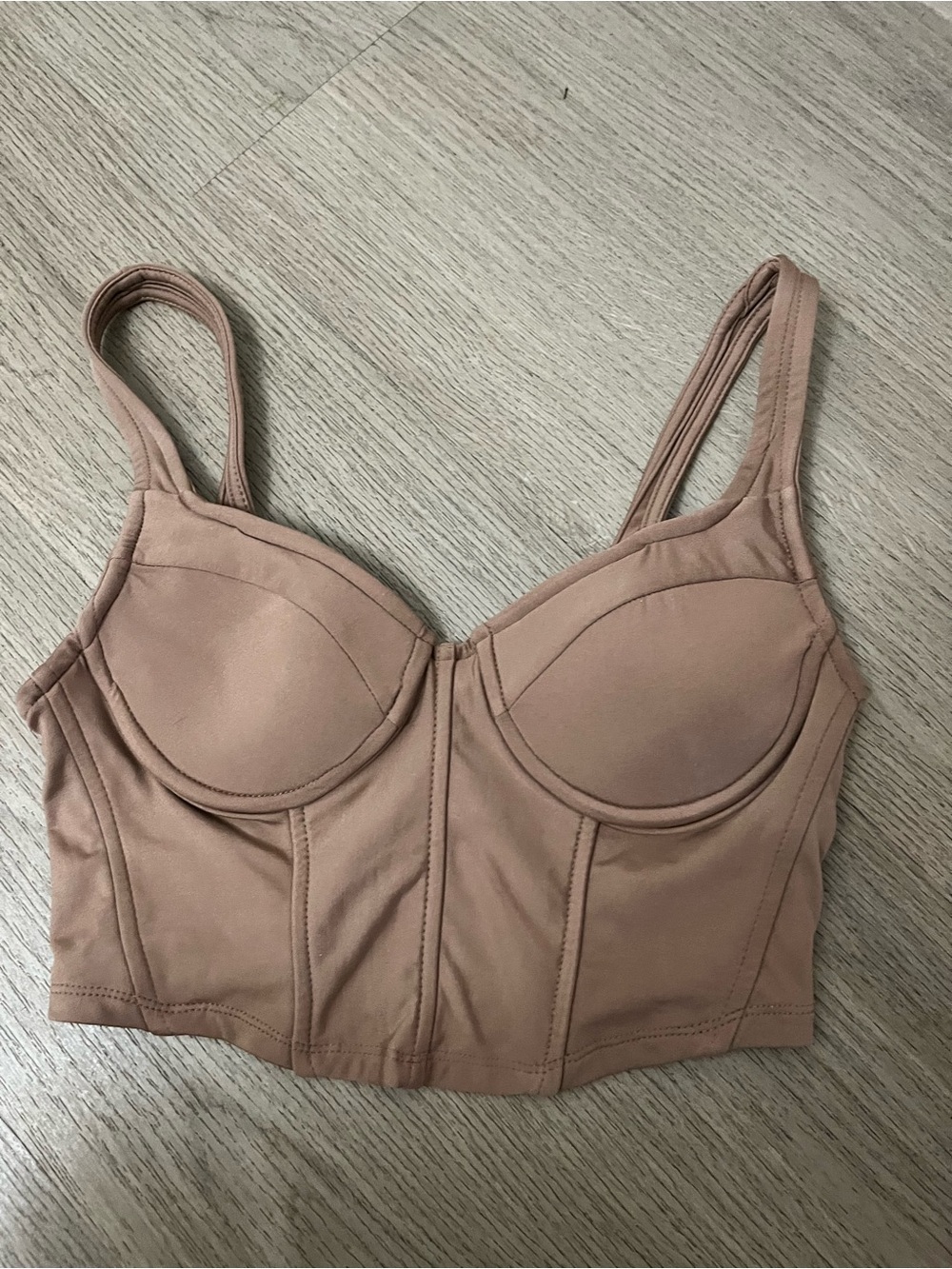 Blashe Everyday Longline Underwire Bralette in Dusty Nude Size Small